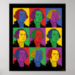 Poster Pop Art George Washington<br><div class="desc">O gráfico de arte "Pop Art George Washington" desenhado por bCreative mostra um retrato icônico de George Washington em uma peça de arte pop de nove painéis! Isso faz um presente excelente para a família, amigos ou um presente para você mesmo! Este gráfico engraçado é um excelente adicional ao estilo...</div>