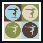 Pôster Pop Art Gymnastics<br><div class="desc">Pop Art Gymnastics. Get this fun design featuring your hobby,  occupation,  or obsession on great t-shirts,  stickers & much more. They also make great gifts!</div>