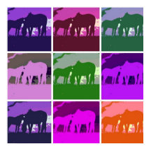 Pop Art Hors & Sunset Trabalho de arte