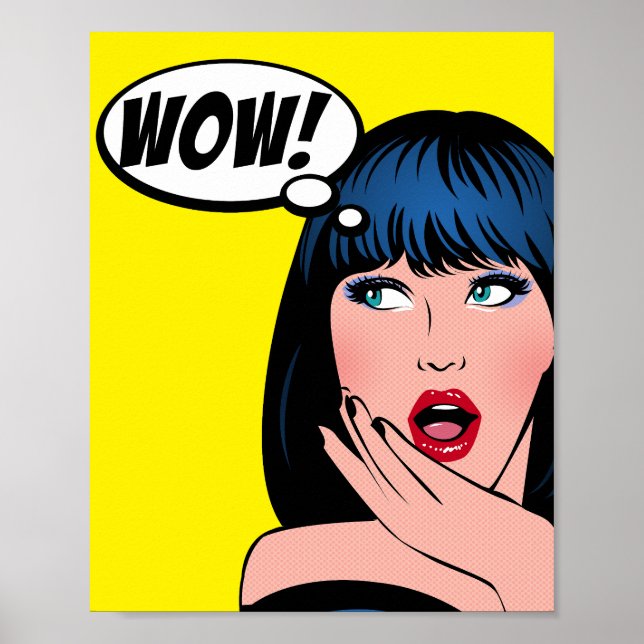 Poster Pop Art illustration in Roy Lichtenstein style (Frente)