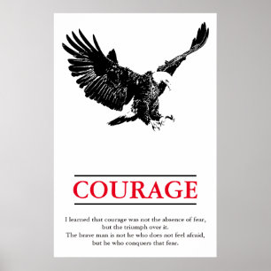 Poster Pop art inspirador da coragem de Eagle inspirado