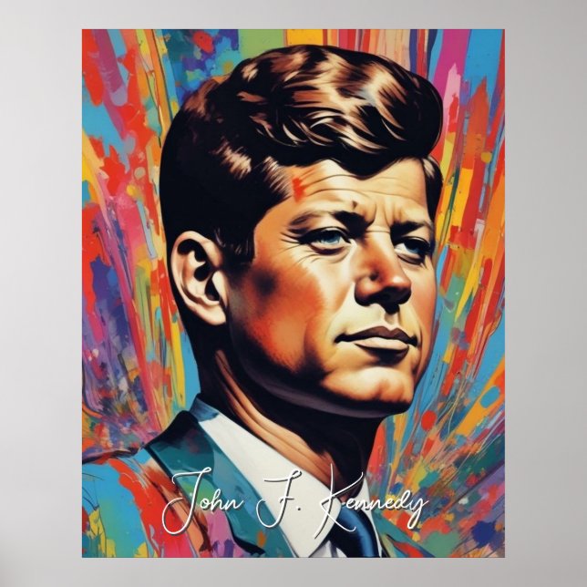 Poster Pop Art Jack JFK John F. Kennedy (Frente)