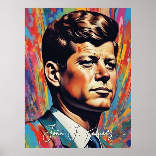 Poster Pop Art Jack JFK John F. Kennedy (Frente)