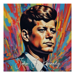 Pôster Pop Art Jack JFK John F. Kennedy