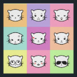 Pôster Pop Art Kawaii Cat  Emoji 2<br><div class="desc">Pop Art Kawaii Cat Emoji</div>