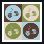 Pôster Pop Art Knitting<br><div class="desc">Pop Art Knitting. Adquira este design divertido com seu passatempo,  ocupação ou obsessão em t-shirts,  adesivos e muito mais. Eles também fazem presentes de excelente!</div>