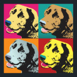 Poster Pop Art Labrador Retriever<br><div class="desc">Um sorridente cão labrador recuperador no estilo icônico Pop Art.</div>