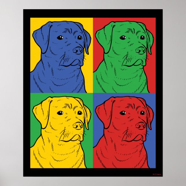 Poster Pop Art Labrador Retriever (Frente)