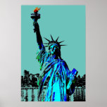 Poster Pop Art Lady Liberty<br><div class="desc">Nova Iorque Símbolos Imagens e pinturas de computador com Pop</div>