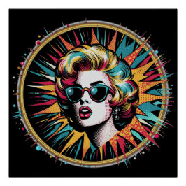 Pôster Pop Art Marilyn Glossy Poster