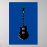 Pôster Pop-Art Negro Guitarra<br><div class="desc">Ilustrações de Desenhos Gráficos de Instrumentos Musicais</div>