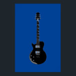 Pôster Pop-Art Negro Guitarra<br><div class="desc">Ilustrações de Desenhos Gráficos de Instrumentos Musicais</div>