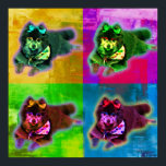 Pôster Pop Art of Toy Dog<br><div class="desc">Pop de Arte de Cachorro de Brinquedos. Estilo colorido e vibrante"</div>