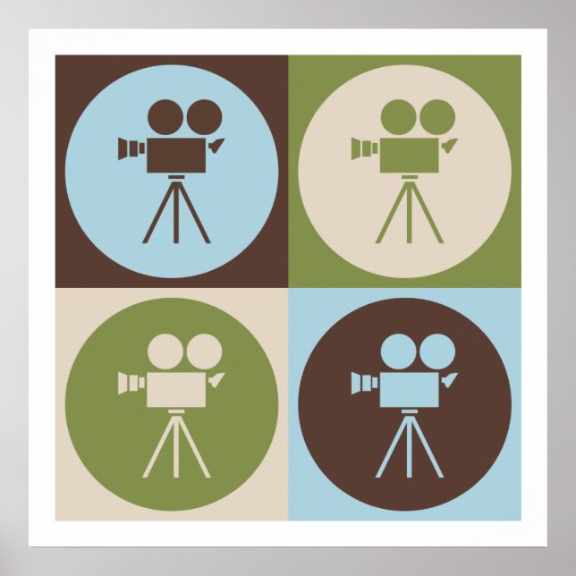 Pôster Pop Art operando uma câmera (Frente)