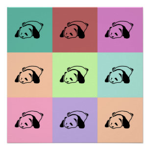 Pôster Pop Art Panda