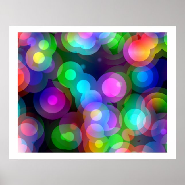 Pôster Pop Art Random Concentric Circles 02 (Frente)