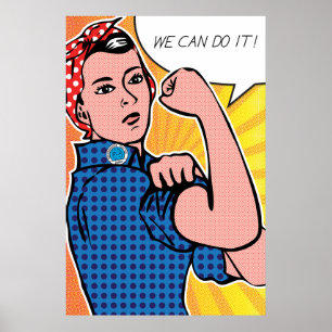 Pôster Pop art Rosie o rebitador nós podemos fazê-lo!