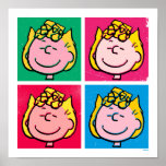 Poster Pop Art Sally | Padrão Mod for You<br><div class="desc">Dê uma olhada neste design super fofo que apresenta Sally em um padrão de pop de arte divertido.</div>