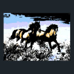 Pôster Pop Art Selvagens Cavalos de Liberdade Motivaciona<br><div class="desc">Trabalhos de arte,  pinturas,  imagens e imagens digitais de cavalos selvagens</div>