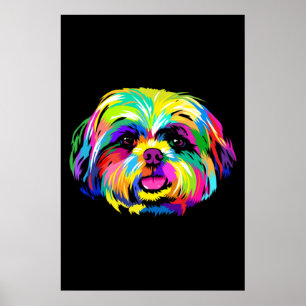 Poster Pop Art Shih Tzu Dog Lovers