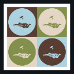 Pôster Pop Art Skydiving<br><div class="desc">Pop Art Skydiving. Adquira este design divertido com seu passatempo, ocupação ou obsessão em t-shirts, adesivos e muito mais. Eles também fazem presentes de excelente!</div>