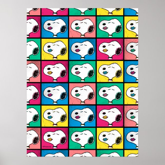 Poster Pop Art Snoopy Lábios | Padrão para Você (Frente)