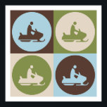 Poster Pop Art Snowmobiling<br><div class="desc">Pop Art Snowmobiling. Adquira este design divertido com seu passatempo,  ocupação ou obsessão em t-shirts,  adesivos e muito mais. Eles também fazem presentes de excelente!</div>