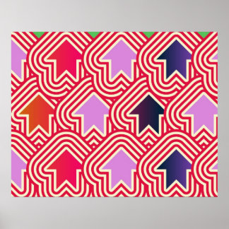 Poster Pop Art Srows Up Red Violet Blue