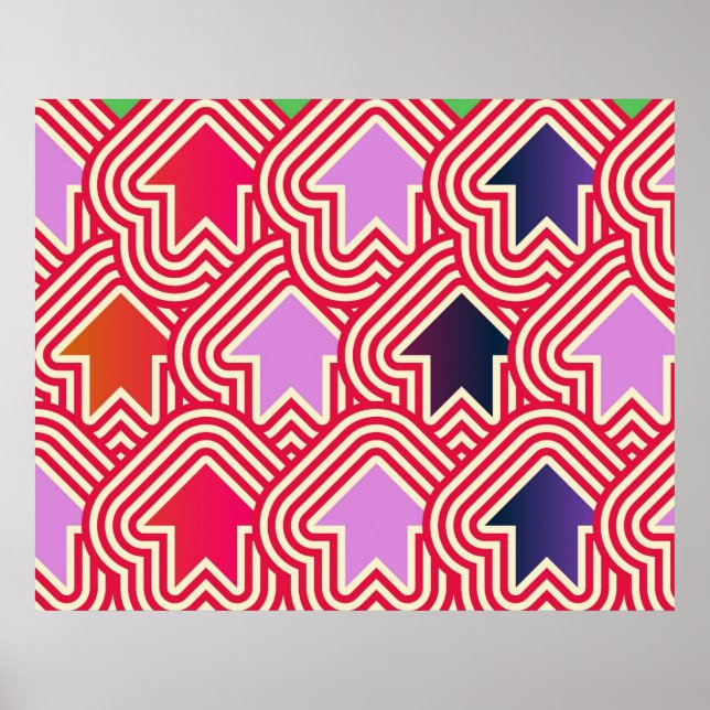 Poster Pop Art Srows Up Red Violet Blue (Frente)