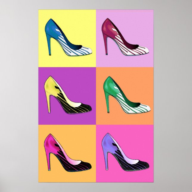 Poster Pop Art Stiletto Pumps / Calçados / Heels (Frente)