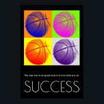 Poster Pop Art Success Motivational Basball Trendation<br><div class="desc">Esporte Pensado Digitalmente em Arte Editada - Impressão de Poster de basquete - Trabalho de arte de Estilo de BD Digital - Pop de Arte Universitária - Imagens de Computador - A única maneira de fazer o trabalho de excelente é amar o que você faz.</div>