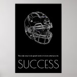 Poster Pop Art Success Motivational Football Trendation<br><div class="desc">Esporte Pensado Digitalmente em Arte Editada - Impressão de Poster de futebol - Trabalho de arte de Estilo de BD Digital - Pop Art - Imagens de Computador - A única maneira de fazer o trabalho de excelente é amar o que você faz.</div>