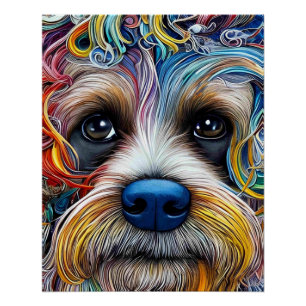 Pôster Pop Art Terrier bonito