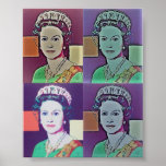 Poster - Pop Art 'The Queen'<br><div class="desc">Rainha Elizabeth II Opção de check-out para sua compra esta poster com uma marca feita para medir a fama pelo zazzle. Adicione uma montagem ao fazer da imagem, esta bela imagem sobressai. Não se esqueça de adicionar seu feedback muito tempo com o pic in situ, o que ajudará outros costumes...</div>