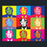 Poster Pop Art Trump<br><div class="desc">Pop Art Trump Suas paredes são um reflexo de sua personalidade, então deixe-os falar com suas citações favoritas, arte ou designs impressas em nossos posters personalizados! Escolha entre até 5 tipos de papel exclusivos e de alta qualidade para atender às suas necessidades criativas ou comerciais. Todas são opções de excelente...</div>