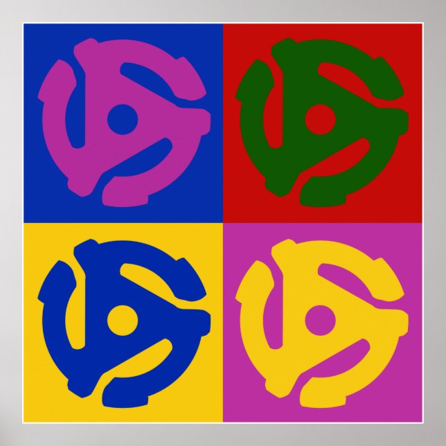 Poster Pop Art Vinil Record 45 RPM Audiophile (Frente)