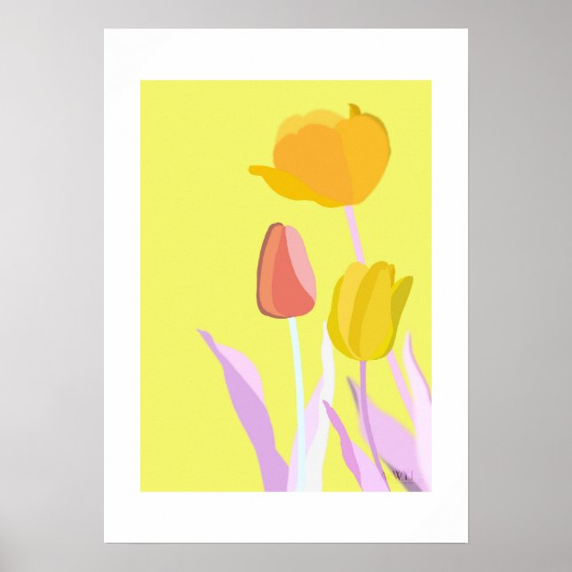 Poster POP Botanical Art - Tulip (Frente)