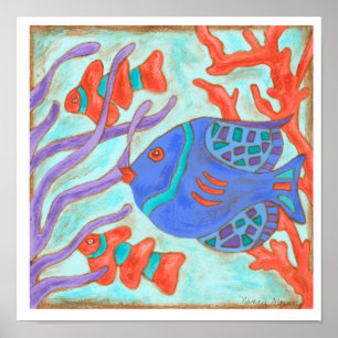 Poster Pop-Colored Fish