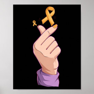 Poster Pop coreano Figurume Infantil Cancer Consciência B