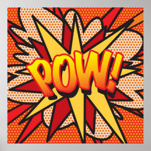 Poster POP da revista de quadrinhos do POW