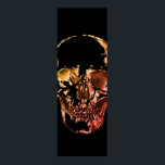 Poster Pop de Arte do Crânio<br><div class="desc">Esqueleto de Arte Fantasia - Tons Azuis e Roxos Pesados de Metal Punk Rock College Pop</div>