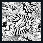 Poster Pop de arte em quadrinhos preto e branco<br><div class="desc">Pop de arte em quadrinhos preto e branco</div>