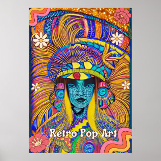 Poster Pop de arte era sexagante dos anos 60