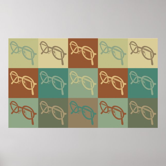 Pôster Pop de arte óptica (Frente)