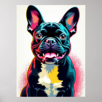 Pop de Arte para Buldogue Francês - Estilo de Bold