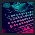Poster Pop de Arte para Máquina de Digitalização Retroati<br><div class="desc">Design de Pop de Arte com uma antiga máquina de escrever antiga, com uma máquina de escrever retrorada legal, num design de cor rosa e turquesa em relevo, com cores de cor rosa e turquesa para um tema legal de arte pop. presente de excelente para escritores ou para quem ama...</div>