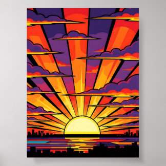 Poster Pop de Arte Sunset