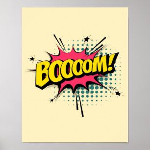 Poster pop de banda desenhada