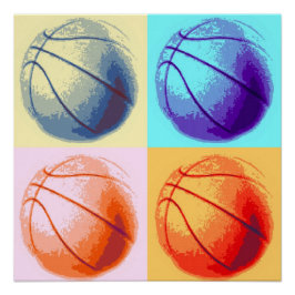 Pôster Pop de basquetebol de basquetebol