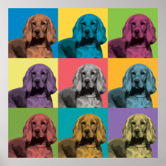 Poster Pop de de Arte do Cocker Spaniel